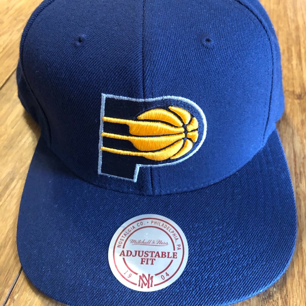 NEW Indiana Pacers Mitchell & Ness Adjustable Cap